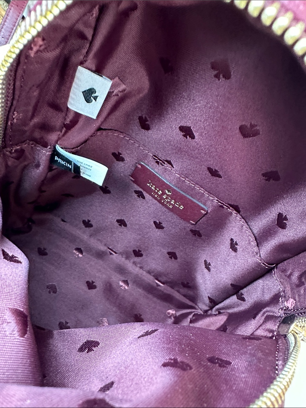 kate spade Quilted Wine Leather Mini Backpack - Picture 8 of 11